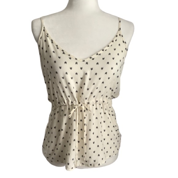 Firefly Tops - FIREFLY SPAGHETTI STRAP DRAWSTRING WAIST TOP SZ S